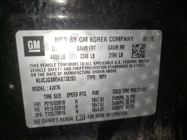 Photo 9 VIN: KL4CJGSM5KB738283 - BUICK ENCORE ESS 