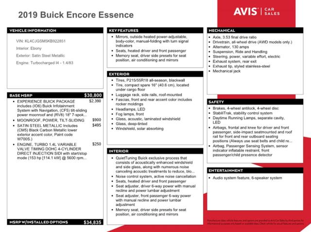 Photo 12 VIN: KL4CJGSM5KB922851 - BUICK ENCORE ESS 