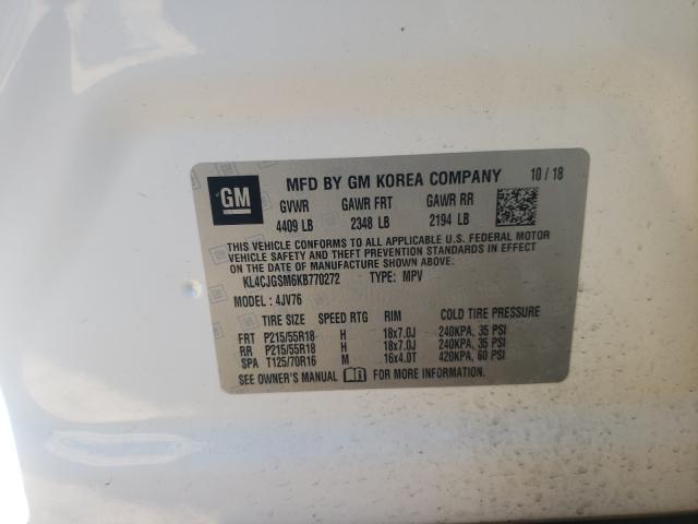 Photo 9 VIN: KL4CJGSM6KB770272 - BUICK ENCORE ESS 