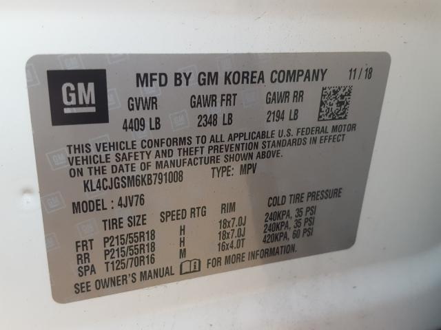 Photo 9 VIN: KL4CJGSM6KB791008 - BUICK ENCORE ESS 