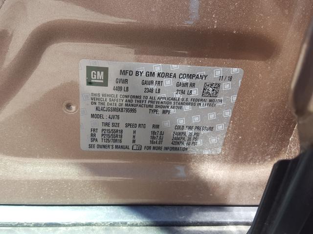 Photo 9 VIN: KL4CJGSM6KB795995 - BUICK ENCORE ESS 