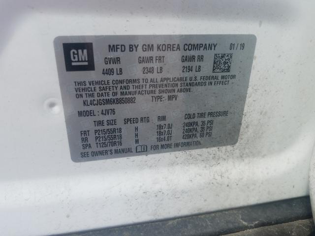 Photo 9 VIN: KL4CJGSM6KB850882 - BUICK ENCORE ESS 