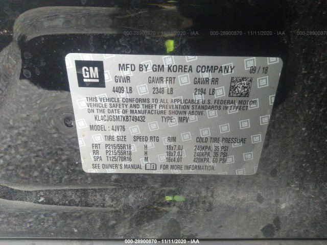 Photo 8 VIN: KL4CJGSM7KB749432 - BUICK ENCORE 