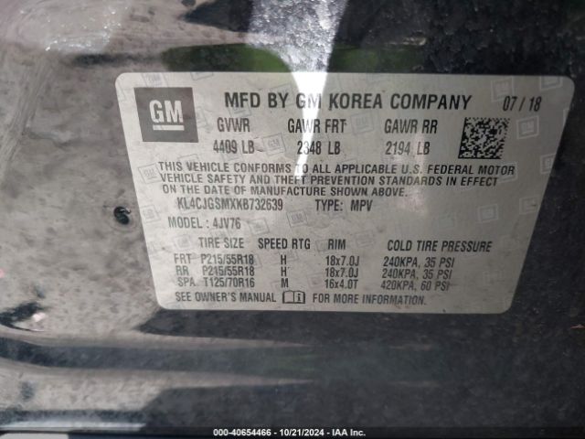 Photo 8 VIN: KL4CJGSMXKB732639 - BUICK ENCORE 