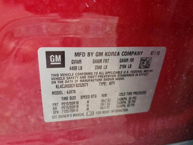 Photo 12 VIN: KL4CJHSB2FB252671 - BUICK ENCORE PRE 