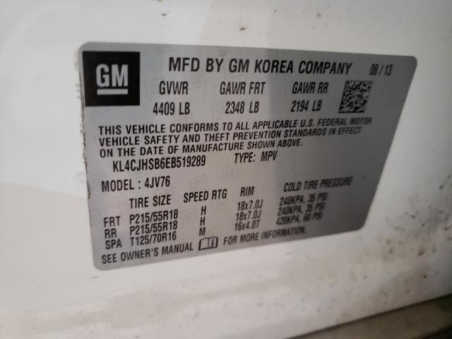 Photo 9 VIN: KL4CJHSB6EB519289 - BUICK ENCORE PRE 