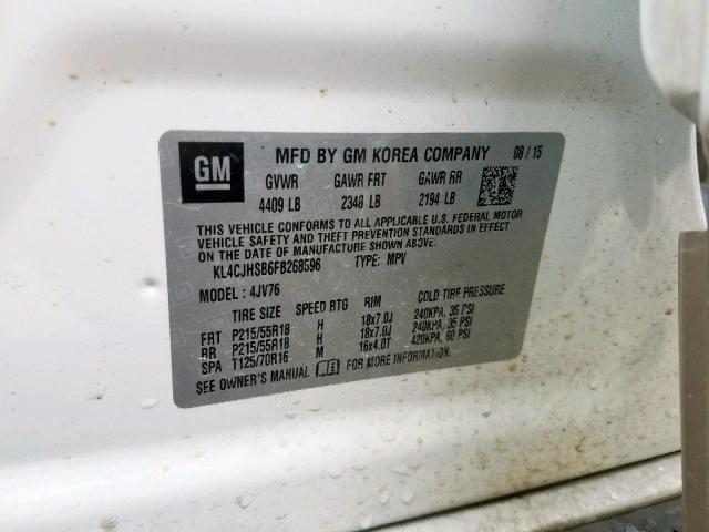 Photo 9 VIN: KL4CJHSB6FB268596 - BUICK ENCORE PRE 