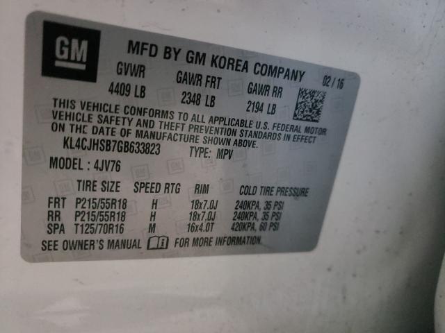 Photo 9 VIN: KL4CJHSB7GB633823 - BUICK ENCORE PRE 