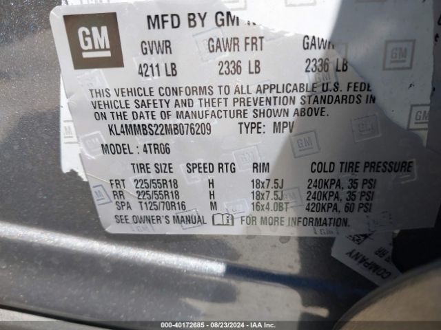 Photo 8 VIN: KL4MMBS22MB076209 - BUICK ENCORE GX 