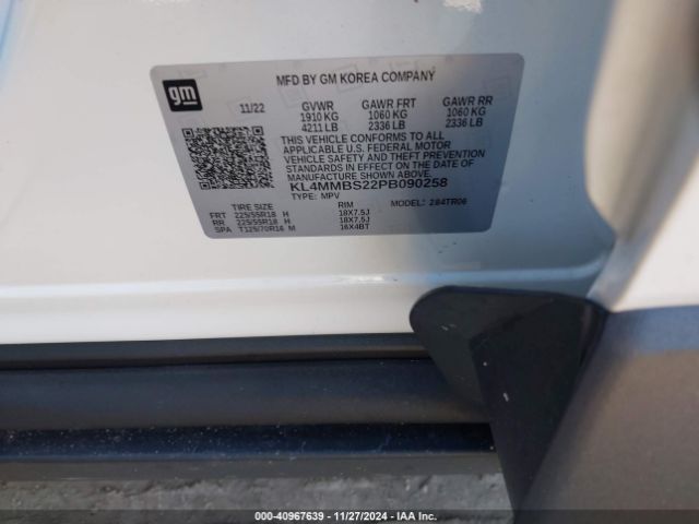 Photo 8 VIN: KL4MMBS22PB090258 - BUICK ENCORE GX 