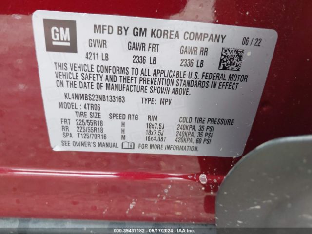 Photo 8 VIN: KL4MMBS23NB133163 - BUICK ENCORE GX 