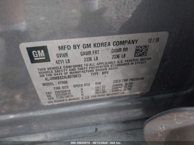 Photo 8 VIN: KL4MMBS24LB076873 - BUICK ENCORE GX 