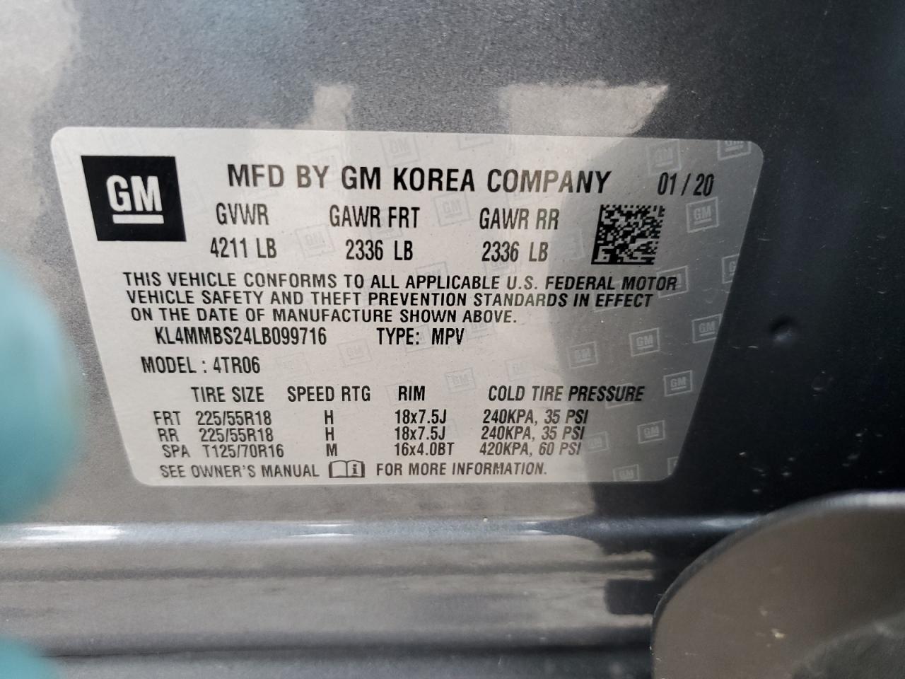 Photo 12 VIN: KL4MMBS24LB099716 - BUICK ENCORE 