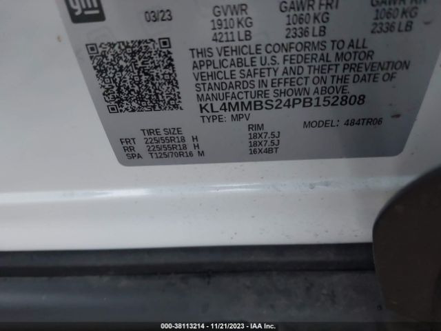 Photo 8 VIN: KL4MMBS24PB152808 - BUICK ENCORE GX 