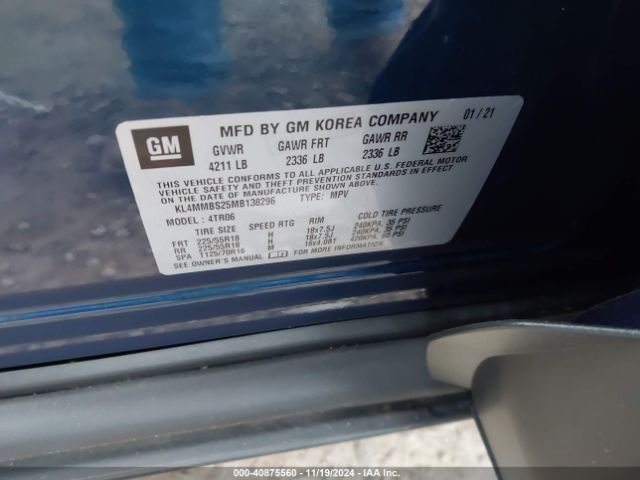 Photo 8 VIN: KL4MMBS25MB138296 - BUICK ENCORE GX 