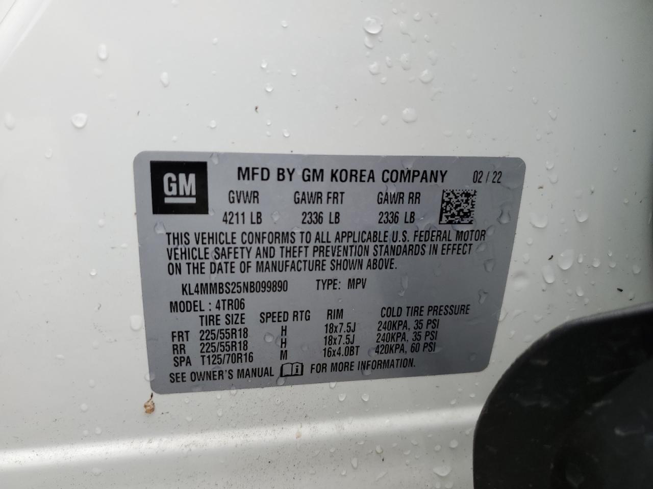 Photo 13 VIN: KL4MMBS25NB099890 - BUICK ENCORE 