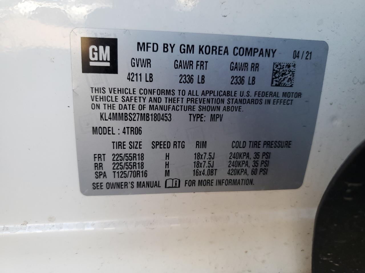 Photo 12 VIN: KL4MMBS27MB180453 - BUICK ENCORE 