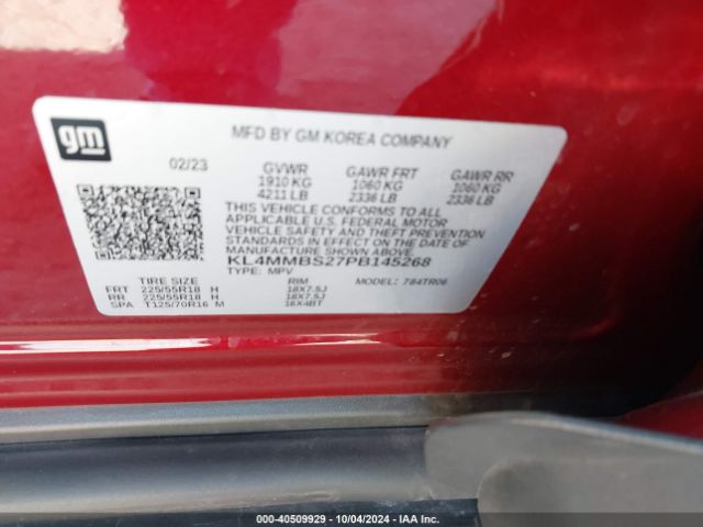 Photo 8 VIN: KL4MMBS27PB145268 - BUICK ENCORE GX 