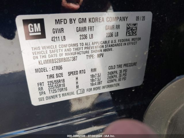 Photo 8 VIN: KL4MMBS28MB057387 - BUICK ENCORE GX 