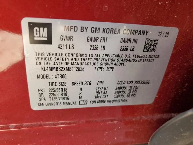 Photo 13 VIN: KL4MMBS2XMB112826 - BUICK ENCORE GX 