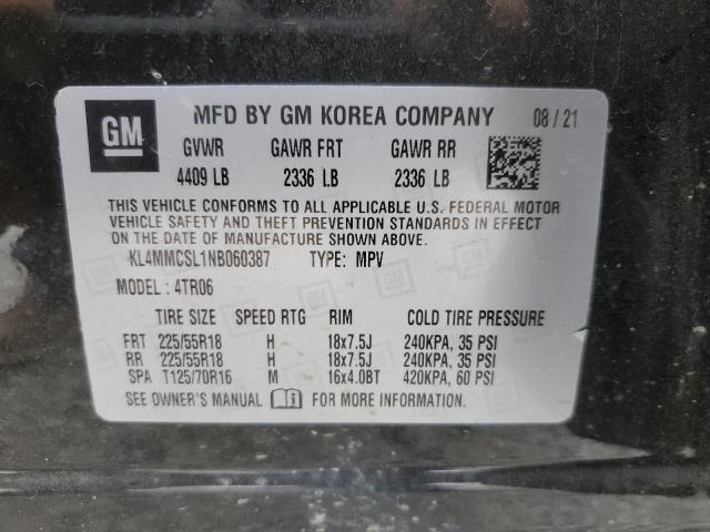 Photo 12 VIN: KL4MMCSL1NB060387 - BUICK ENCORE GX 