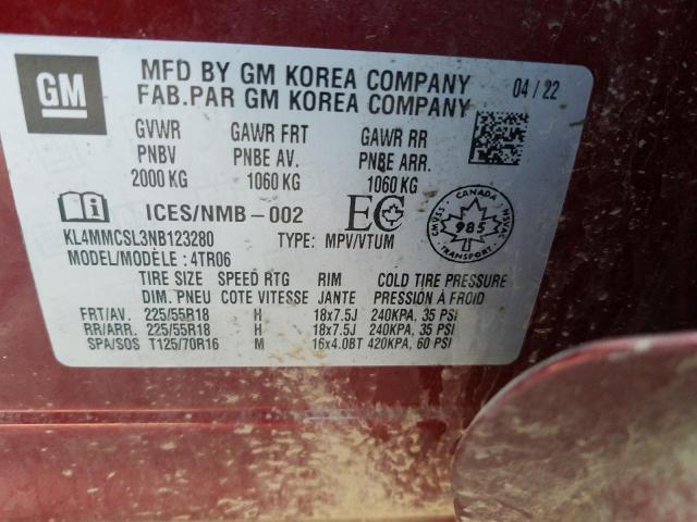 Photo 11 VIN: KL4MMCSL3NB123280 - BUICK ENCORE GX 