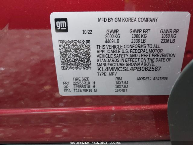 Photo 8 VIN: KL4MMCSL4PB062587 - BUICK ENCORE GX 