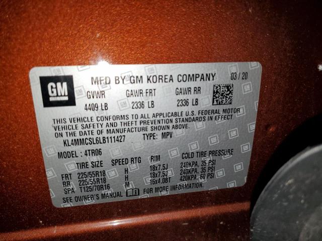 Photo 12 VIN: KL4MMCSL6LB111427 - BUICK ENCORE 