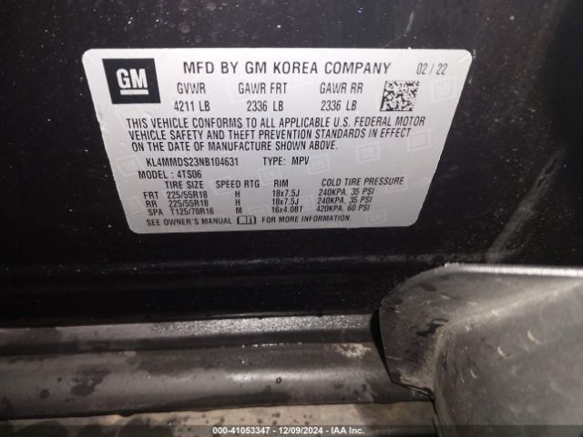 Photo 8 VIN: KL4MMDS23NB104631 - BUICK ENCORE GX 