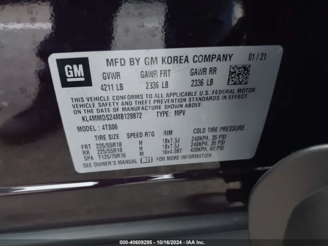 Photo 8 VIN: KL4MMDS24MB128872 - BUICK ENCORE GX 