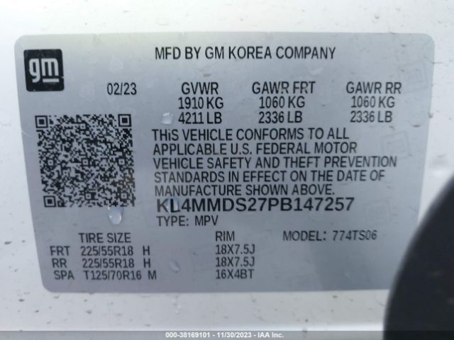 Photo 8 VIN: KL4MMDS27PB147257 - BUICK ENCORE GX 