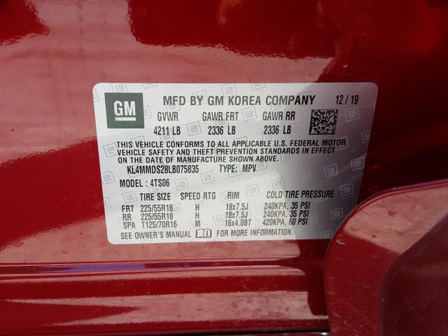 Photo 9 VIN: KL4MMDS28LB075835 - BUICK ENCORE GX 