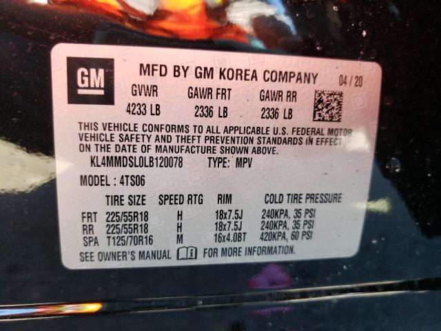 Photo 9 VIN: KL4MMDSL0LB120078 - BUICK ENCORE GX 