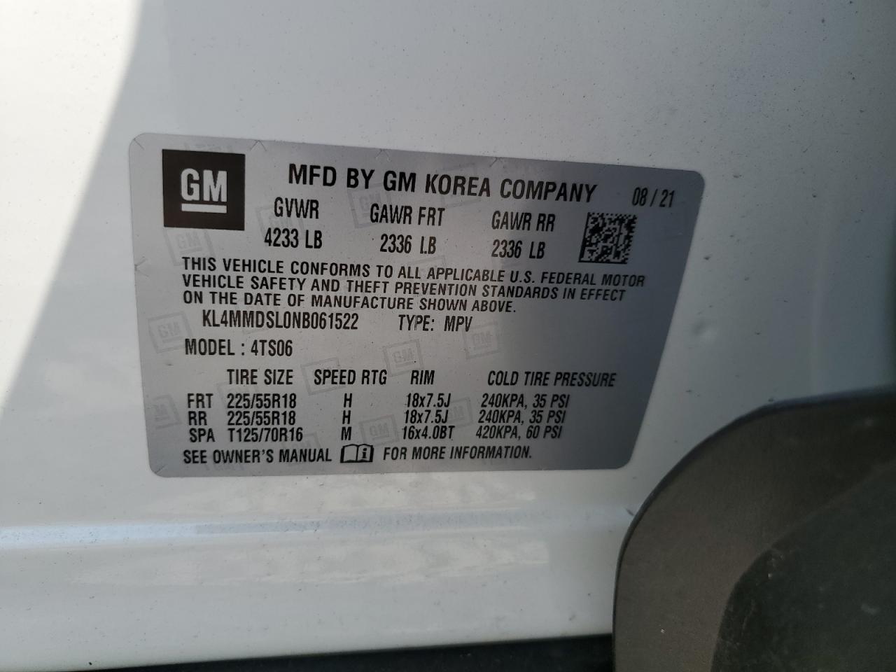 Photo 11 VIN: KL4MMDSL0NB061522 - BUICK ENCORE 