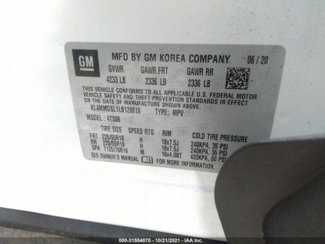 Photo 8 VIN: KL4MMDSL1LB128819 - BUICK ENCORE GX 