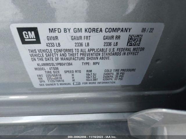 Photo 8 VIN: KL4MMDSL1PB041394 - BUICK ENCORE GX 