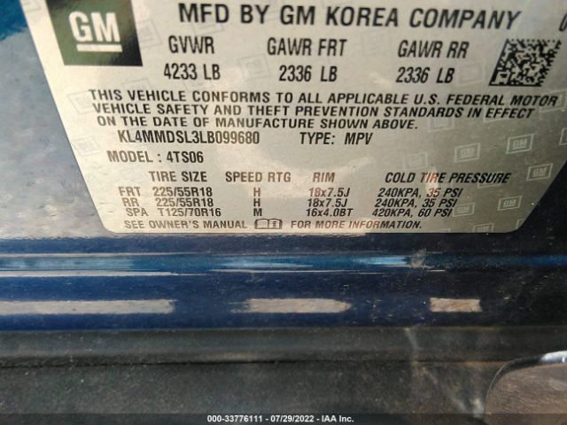 Photo 8 VIN: KL4MMDSL3LB099680 - BUICK ENCORE GX 