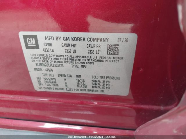 Photo 8 VIN: KL4MMDSL7LB131479 - BUICK ENCORE GX 