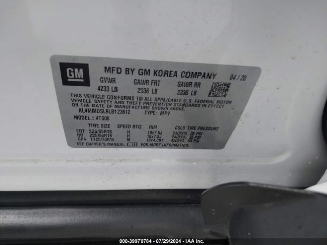 Photo 8 VIN: KL4MMDSL9LB123612 - BUICK ENCORE GX 