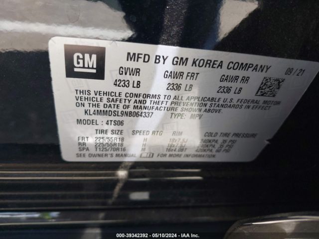 Photo 8 VIN: KL4MMDSL9NB064337 - BUICK ENCORE GX 