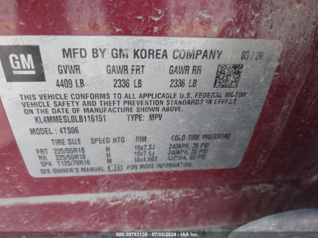 Photo 8 VIN: KL4MMESL0LB116151 - BUICK ENCORE GX 