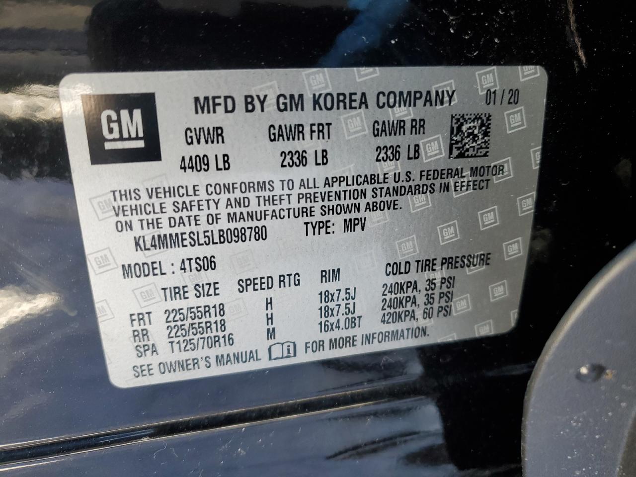 Photo 11 VIN: KL4MMESL5LB098780 - BUICK ENCORE 