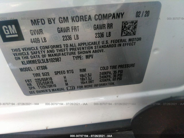 Photo 8 VIN: KL4MMESL5LB102987 - BUICK ENCORE GX 