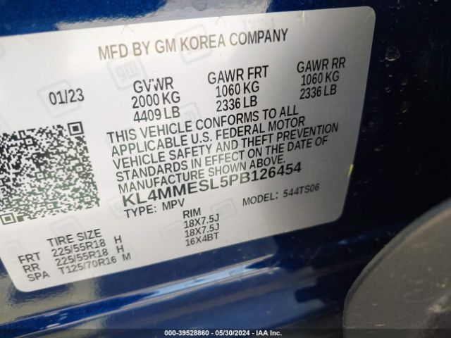 Photo 8 VIN: KL4MMESL5PB126454 - BUICK ENCORE GX 