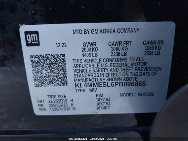 Photo 8 VIN: KL4MMESL6PB096865 - BUICK ENCORE GX 