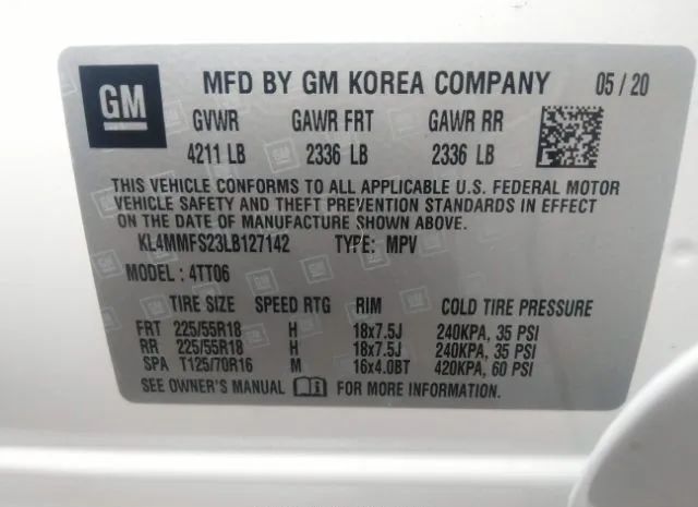 Photo 8 VIN: KL4MMFS23LB127142 - BUICK ENCORE GX 