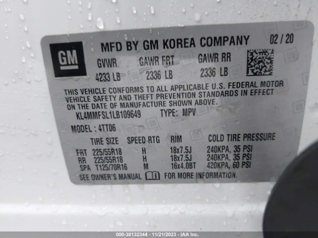 Photo 8 VIN: KL4MMFSL1LB109649 - BUICK ENCORE GX 