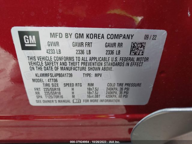 Photo 8 VIN: KL4MMFSL4PB041739 - BUICK ENCORE GX 