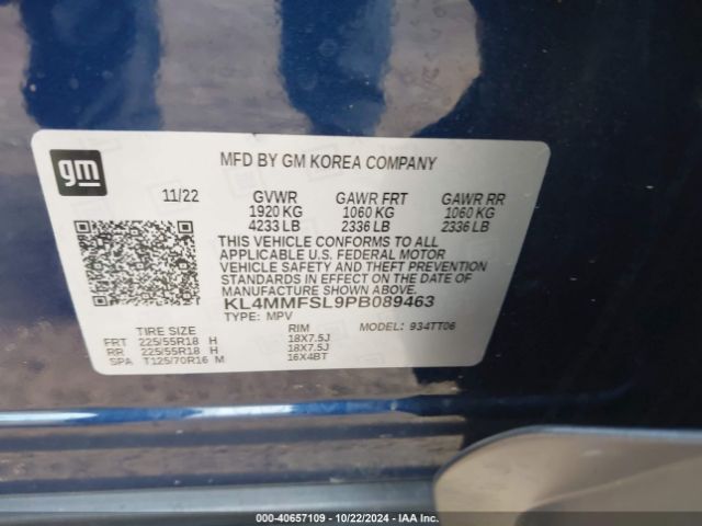 Photo 8 VIN: KL4MMFSL9PB089463 - BUICK ENCORE GX 