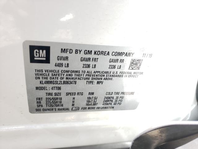 Photo 9 VIN: KL4MMGSL2LB063478 - BUICK ENCORE GX 